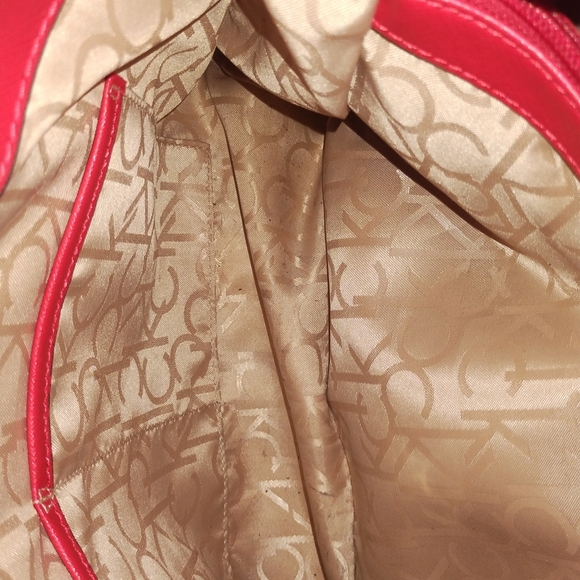 Calvin Klein Monogram CK Signature Satchel Handbag with card case - Picture 8 of 10